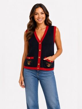 Wool Xmas vest. Ptp 23-30